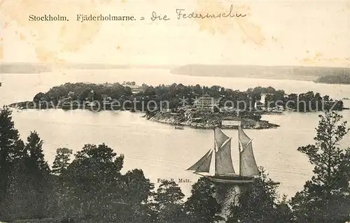 AK / Ansichtskarte Stockholm Fjaederholmarne Stockholm
