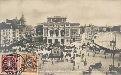 AK / Ansichtskarte Stockholm Koenigliche Oper Grand Hotel Stockholm
