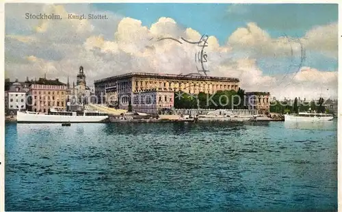 AK / Ansichtskarte Stockholm Koenigliches Schloss Stockholm