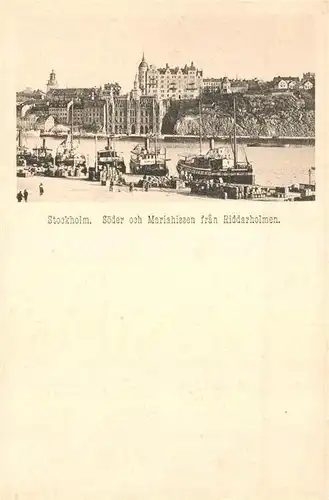 AK / Ansichtskarte Stockholm Soeder Mariahissen Riddarholmen Stockholm