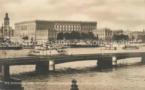 AK / Ansichtskarte Stockholm Koenigliches Schloss  Stockholm