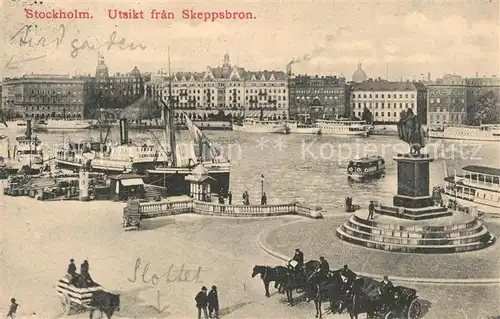 AK / Ansichtskarte Stockholm Skeppsbron Stockholm