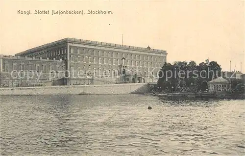 AK / Ansichtskarte Stockholm Koenigliches Schloss Lejonbacken Stockholm