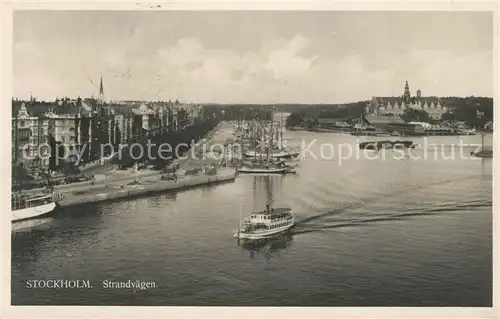 AK / Ansichtskarte Stockholm Strandvaegen Stockholm