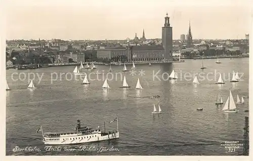 AK / Ansichtskarte Stockholm Segelboote Riddarsjaerden Stockholm