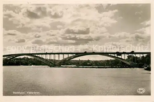 AK / Ansichtskarte Stockholm Vaesterbron Stockholm