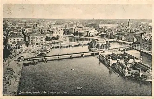 AK / Ansichtskarte Stockholm Panorama vom Stadshuset  Stockholm