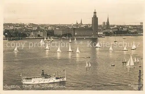 AK / Ansichtskarte Stockholm Riddarfjaerden Segelboote Stockholm