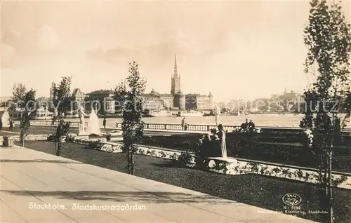 AK / Ansichtskarte Stockholm Stadshustraedgaerden Stockholm