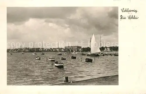 AK / Ansichtskarte Schleswig_Schlei Hafen Segelboote Schleswig_Schlei