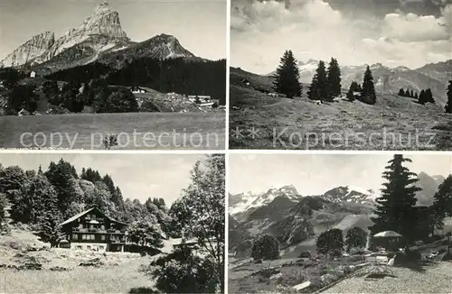 AK / Ansichtskarte Braunwald_GL Pension Friedheim Panoramen Braunwald GL