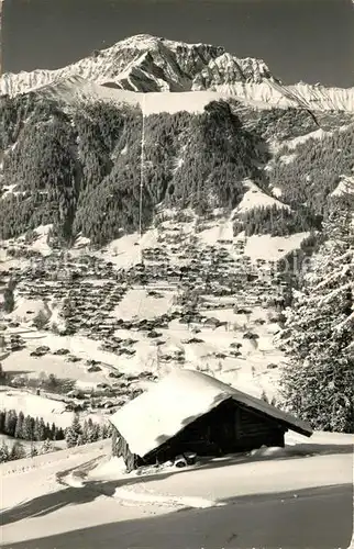AK / Ansichtskarte Adelboden Schwandfeldspitz Sesselbahn Winter Adelboden