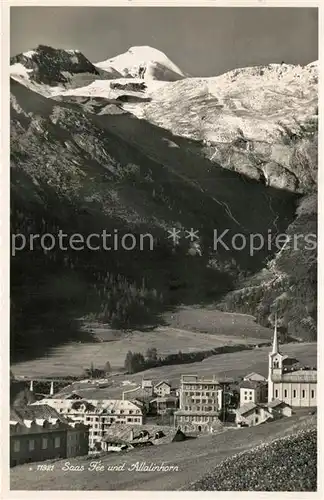AK / Ansichtskarte Saas Fee Allalinhorn Saas Fee