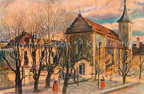 AK / Ansichtskarte Domazlice Kloster Augustinanu Kuenstler Trefny Domazlice