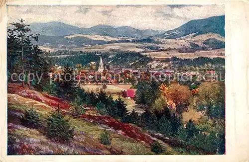 AK / Ansichtskarte Cesky_Raj_Frydstejn Beznydy Panorama Kuenstlerkarte Cesky_Raj_Frydstejn