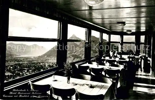 AK / Ansichtskarte Rickenbach_SZ Hotel Restaurant Bellevue Rickenbach SZ