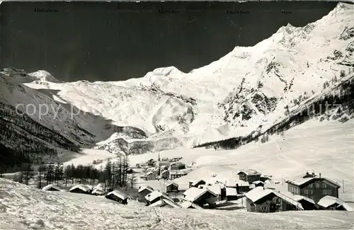 AK / Ansichtskarte Saas Fee Winterlandschaft Saas Fee