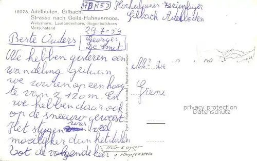 AK / Ansichtskarte Adelboden Gilbach Strasse nach Geils Hahnenmoos Adelboden
