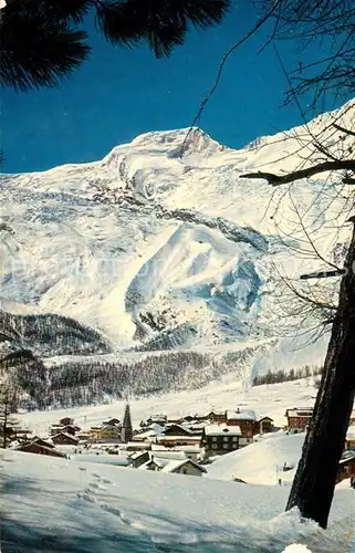 AK / Ansichtskarte Saas Fee Feegletscher Laengfdluh Alphubel Winter Saas Fee