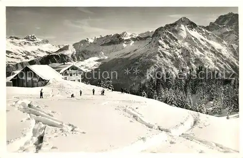 AK / Ansichtskarte Brusti_Attinghausen Gasthaus Seilbahnstation Winter Brusti_Attinghausen
