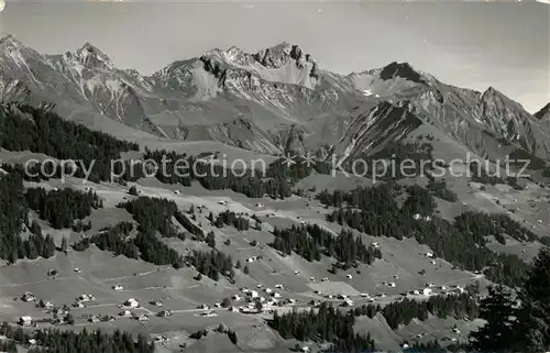 AK / Ansichtskarte Ausserschwand_Adelboden Niesenkette Panorama Ausserschwand Adelboden