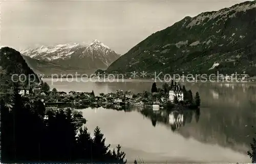 AK / Ansichtskarte Iseltwald Panorama Burg Iseltwald