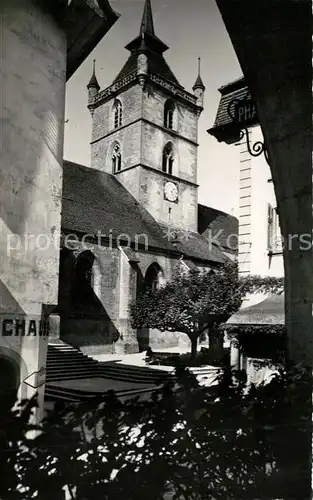 AK / Ansichtskarte Estavayer le Lac Kirche Estavayer le Lac