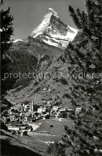 AK / Ansichtskarte Zermatt_VS Panorama Matterhorn Zermatt_VS