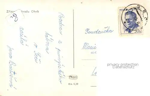 AK / Ansichtskarte Cheb Burgruine Cheb