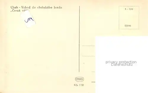 AK / Ansichtskarte Cheb Stadtmauer Aussichtsturm Cheb