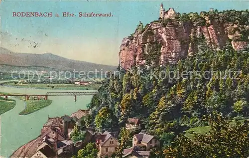 AK / Ansichtskarte Bodenbach Tetschen_Boehmen Schaeferwand Bodenbach Tetschen Boehmen