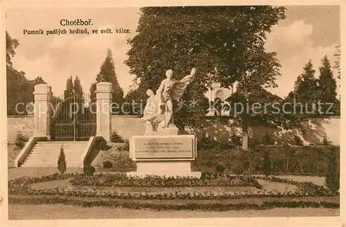 AK / Ansichtskarte Chotebor Friedhof  Chotebor