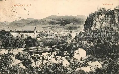 AK / Ansichtskarte Bodenbach Tetschen_Boehmen Schaeferwand Bodenbach Tetschen Boehmen