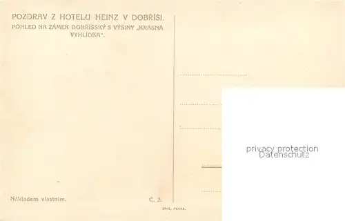 AK / Ansichtskarte Dobris_Stedocesky_Kraj Hotel Heinz von Dobrisi Dobris_Stedocesky_Kraj