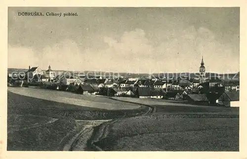 AK / Ansichtskarte Dobruska_Gutenfeld Panorama Kirche Dobruska Gutenfeld