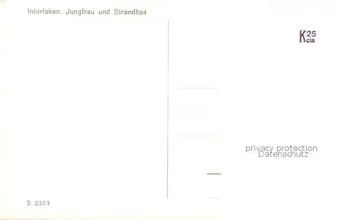 AK / Ansichtskarte Interlaken_BE Jungfrau Strandbad Interlaken_BE