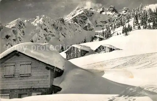 AK / Ansichtskarte Luisin_Le Chalets La Creusaz Winter Luisin_Le