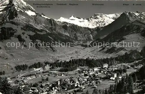 AK / Ansichtskarte Adelboden Talabschluss Wildstrubel Engstligfalle Boden Adelboden