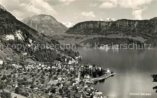 AK / Ansichtskarte Gersau_Vierwaldstaettersee Panorama Frohnalpstock Kaiserstock Rophaien Gersau_Vierwaldstaettersee