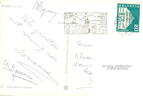 AK / Ansichtskarte Morges Hafen Morges