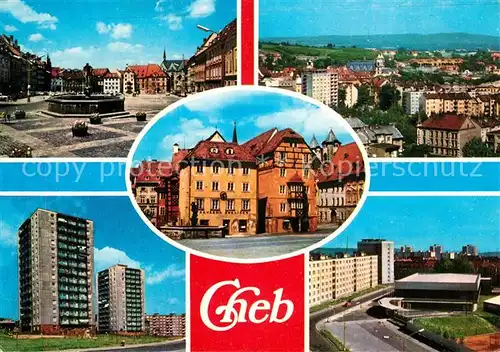 AK / Ansichtskarte Cheb Marktplatz Hochhaeuser Stadtansichten Cheb