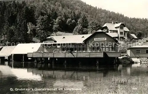 AK / Ansichtskarte Lunz_See_Niederoesterreich G. Grubmayr s Gastwirtschaft Lunzersee  Lunz_See_Niederoesterreich