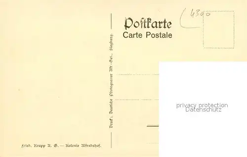 AK / Ansichtskarte Essen_Ruhr Friedrich Krupp Kolonie Alfredshof Essen_Ruhr