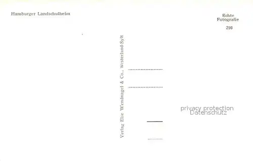 AK / Ansichtskarte Westerland_Sylt Hamburger Landschulheim Westerland_Sylt