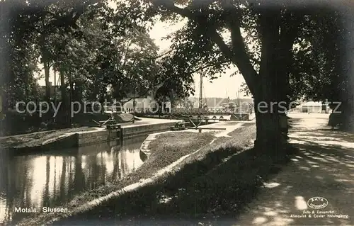 AK / Ansichtskarte Motala Slussen Schleuse Motala