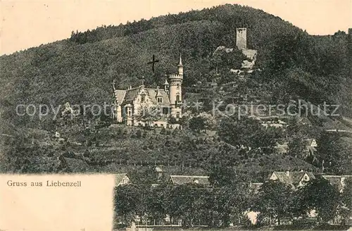 AK / Ansichtskarte Bad_Liebenzell Teilansicht mit Burg Kurort im Schwarzwald Bad_Liebenzell