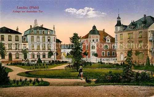AK / Ansichtskarte Landau_Pfalz Anlage am Deutschen Tor Gasthaus Landau Pfalz