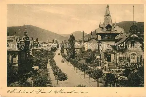 AK / Ansichtskarte Neustadt_Haardt Maximilianstrasse Neustadt_Haardt