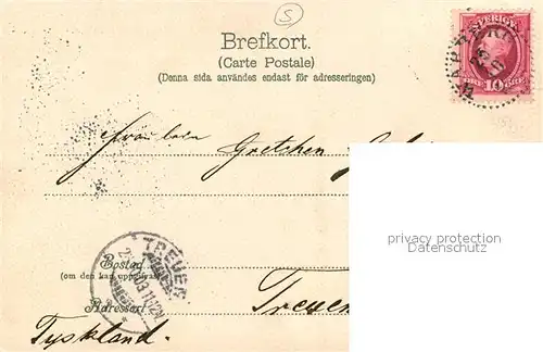 AK / Ansichtskarte Varberg Parti af hamnen Hafen Segelschiff Varberg