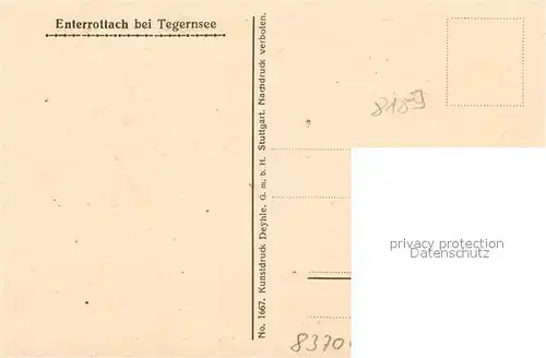 AK / Ansichtskarte Enterrottach Gasthaus Enterrottach